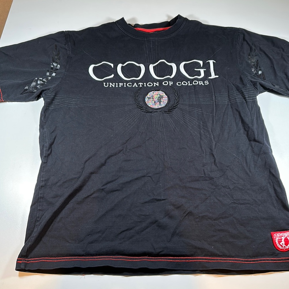 Men’s Vintage Coogi Short Sleeve Tee Unification of Colors sz L